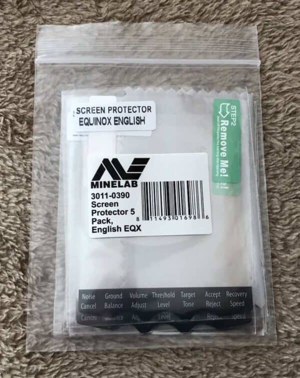 Minelab Equinox Screen Protectors - 5 pack English only