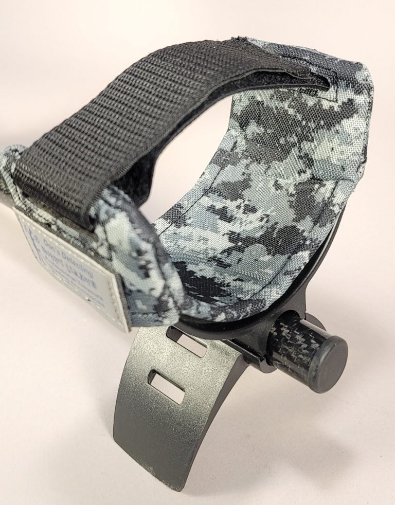 thumbnail image 2 of Doc's Padded Arm Cuff Cover With Strap – Grey CAMO For Minelab Equinox 600/800 & Xterra 2 of 5